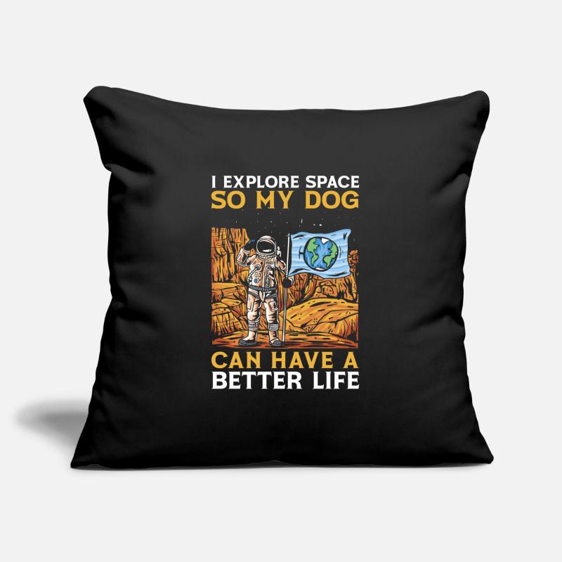 Espace Chien de l’espace Colonisation de l’espace Housse de coussin décorative 45 x 45 cm