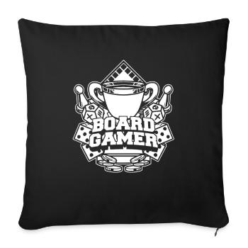 Jeu de société jeu de société - Housse de coussin décorative 45 x 45 cm - noir - Devant