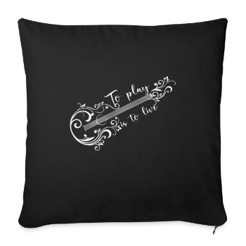 Acoustic Guitar Trunk - Sofa pillowcase 17,3'' x 17,3'' (45 x 45 cm) - black - Front