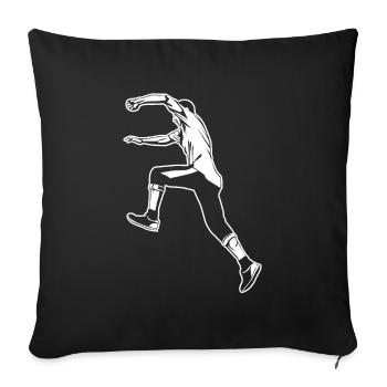 Parkour - Sofa pillowcase 17,3'' x 17,3'' (45 x 45 cm) - black - Front