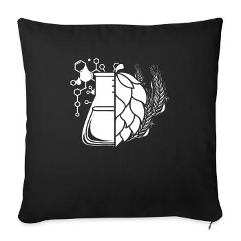 Hobby Brewer Bière Bière Artisanale Bécher Verre - Housse de coussin décorative 45 x 45 cm - noir - Devant