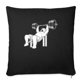 Powerlifting Powerlifter Tiger - Sofa pillowcase 17,3'' x 17,3'' (45 x 45 cm) - black - Front