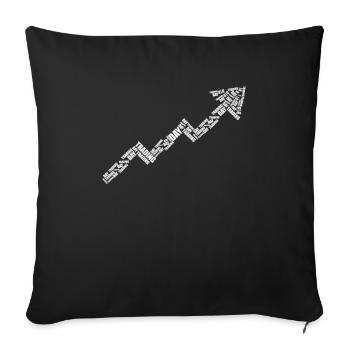 Day Trading Day Trader Arrow - Housse de coussin décorative 45 x 45 cm - noir - Devant