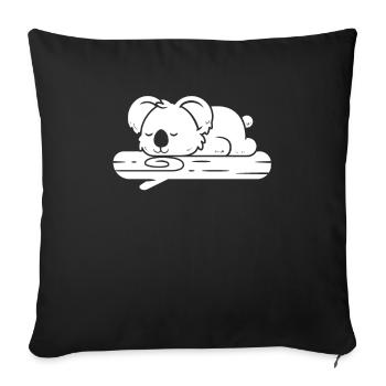 Koala Bear Branch - Sofa pillowcase 17,3'' x 17,3'' (45 x 45 cm) - black - Front