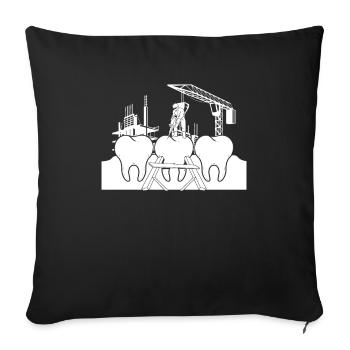 Zahnarzt Dentist - Sofakissenbezug 45 x 45 cm - Schwarz - Vorne