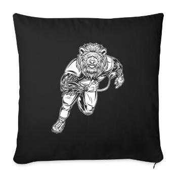 Rugby Lion - Sofa pillowcase 17,3'' x 17,3'' (45 x 45 cm) - black - Front