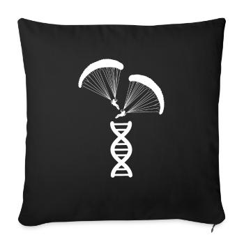 Paragleiter Paragleiten DNA - Sofakissenbezug 45 x 45 cm - Schwarz - Vorne