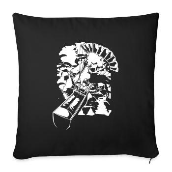 Paragliding Paragliding - Sofa pillowcase 17,3'' x 17,3'' (45 x 45 cm) - black - Front