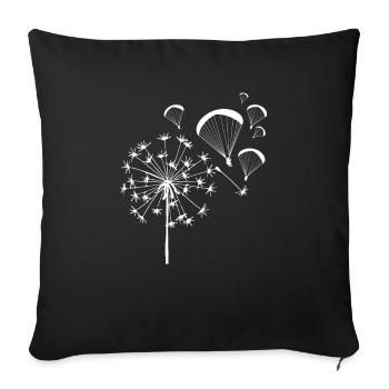 Paragleiter Paragleiten Löwenzahn - Sofakissenbezug 45 x 45 cm - Schwarz - Vorne