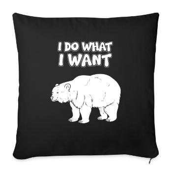 Je m’en fous - Housse de coussin décorative 45 x 45 cm - noir - Devant