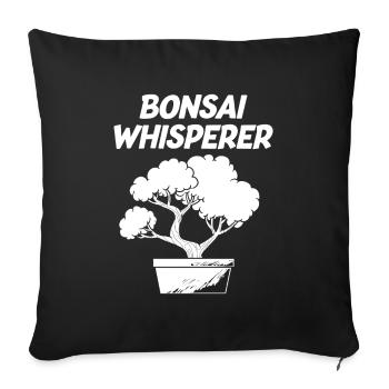 Bonsai Tree Funny - Sofa pillowcase 17,3'' x 17,3'' (45 x 45 cm) - black - Front