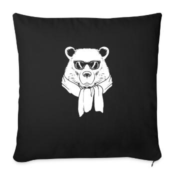Fête des pères papa porter - Housse de coussin décorative 45 x 45 cm - noir - Devant