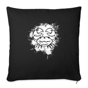 Symbole du Cancer du signe du zodiaque - Housse de coussin décorative 45 x 45 cm - noir - Devant