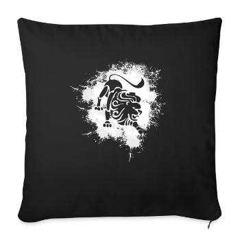 Zodiac sign Leo Symbol - Sofa pillowcase 17,3'' x 17,3'' (45 x 45 cm) - black - Front