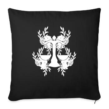 Zodiac sign Libra Symbol - Sofa pillowcase 17,3'' x 17,3'' (45 x 45 cm) - black - Front