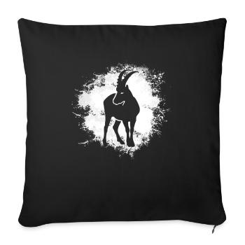 Symbole du signe du zodiaque Capricorne - Housse de coussin décorative 45 x 45 cm - noir - Devant