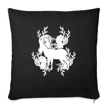 Symbole du signe du zodiaque Capricorne - Housse de coussin décorative 45 x 45 cm - noir - Devant