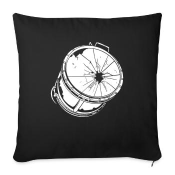 Train de ventilateurs Spielmannszug - Housse de coussin décorative 45 x 45 cm - noir - Devant