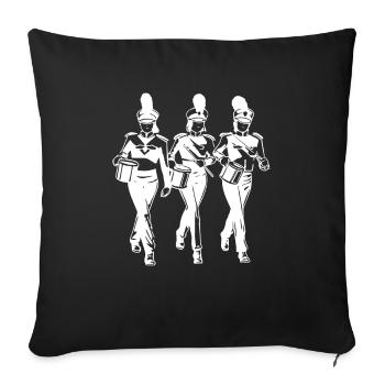 Train de ventilateurs Spielmannszug - Housse de coussin décorative 45 x 45 cm - noir - Devant