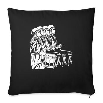 Spielmannszug Drums - Sofakissenbezug 45 x 45 cm - Schwarz - Vorne