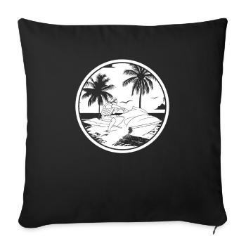 Paume de jet ski - Housse de coussin décorative 45 x 45 cm - noir - Devant
