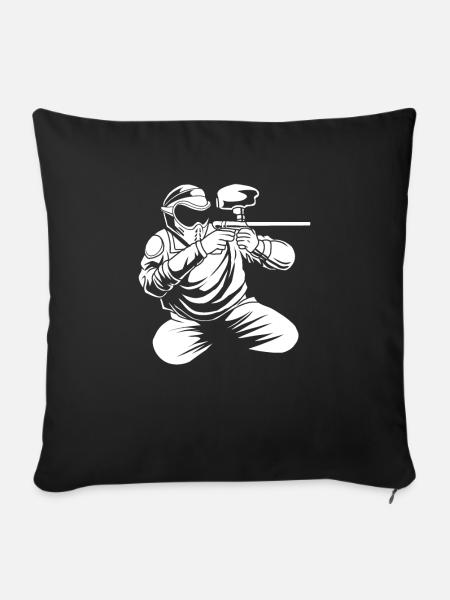 Paintball - Sofakissenbezug 45 x 45 cm - Schwarz