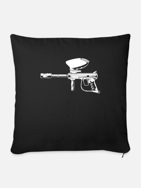 Paintball Marker - Sofakissenbezug 45 x 45 cm - Schwarz