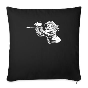 Paintball (Paintball) - Housse de coussin décorative 45 x 45 cm - noir - Devant