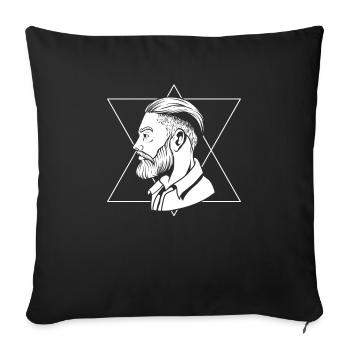 Beard Full Beard - Sofa pillowcase 17,3'' x 17,3'' (45 x 45 cm) - black - Front