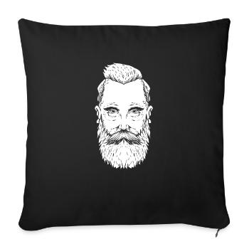 Beard Full Beard - Sofa pillowcase 17,3'' x 17,3'' (45 x 45 cm) - black - Front