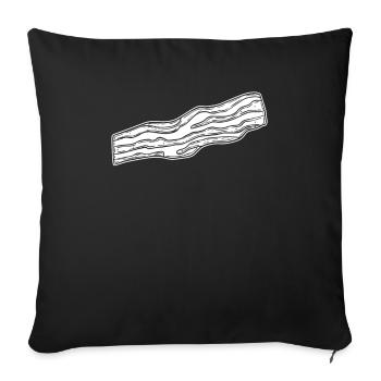 Bacon Speck - Sofakissenbezug 45 x 45 cm - Schwarz - Vorne