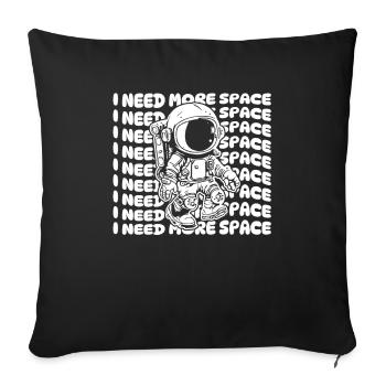 Astronaut, Spaceman, Cosmonaut - Sofa pillowcase 17,3'' x 17,3'' (45 x 45 cm) - black - Front