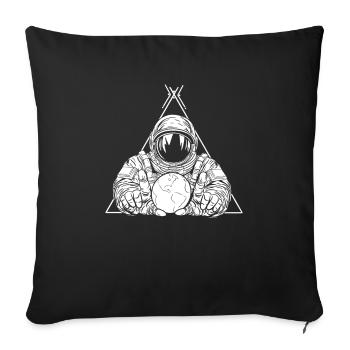 Astronaut, Spaceman, Cosmonaut - Sofa pillowcase 17,3'' x 17,3'' (45 x 45 cm) - black - Front