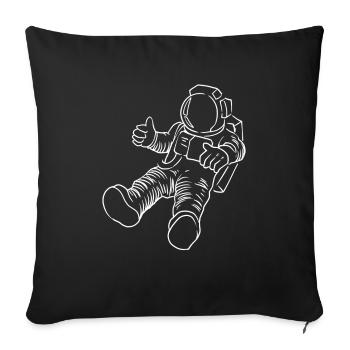 Astronaut, Spaceman, Cosmonaut - Sofa pillowcase 17,3'' x 17,3'' (45 x 45 cm) - black - Front