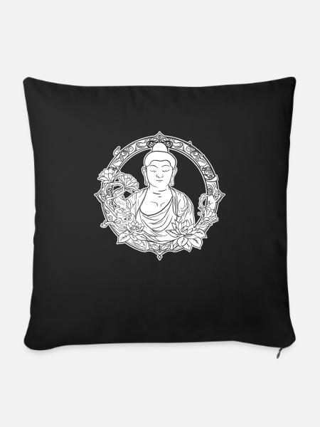 Buddha Buddhist - Sofakissenbezug 45 x 45 cm - Schwarz