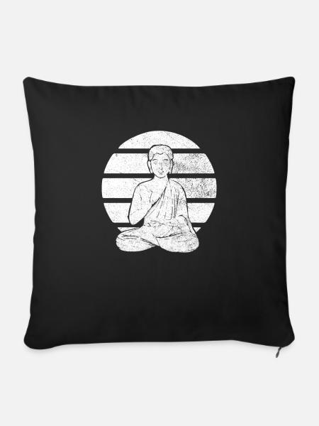 Buddha Buddhist - Sofakissenbezug 45 x 45 cm - Schwarz