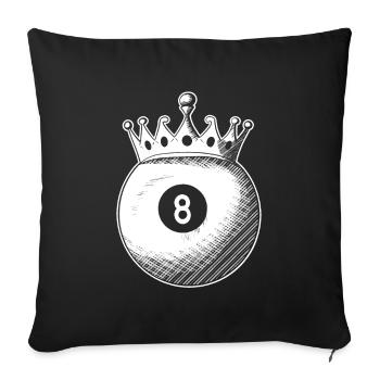 Billard - Sofakissenbezug 45 x 45 cm - Schwarz - Vorne