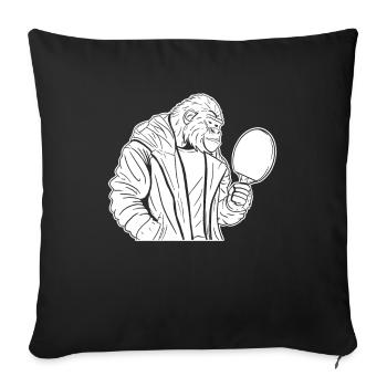 Tennis de table, ping-pong - Housse de coussin décorative 45 x 45 cm - noir - Devant