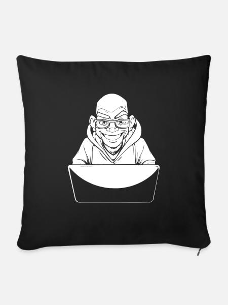 Web Entwickler Webdeveloper - Sofakissenbezug 45 x 45 cm - Schwarz