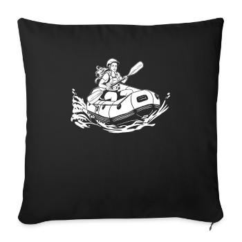 Rafting - Sofakissenbezug 45 x 45 cm - Schwarz - Vorne