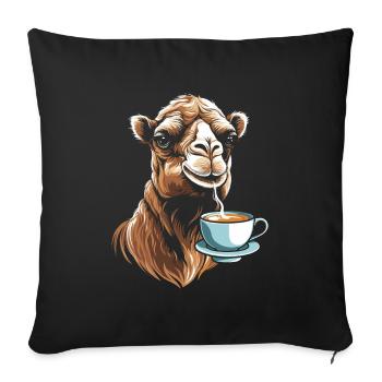 Camel Coffee - Sofa pillowcase 17,3'' x 17,3'' (45 x 45 cm) - black - Front