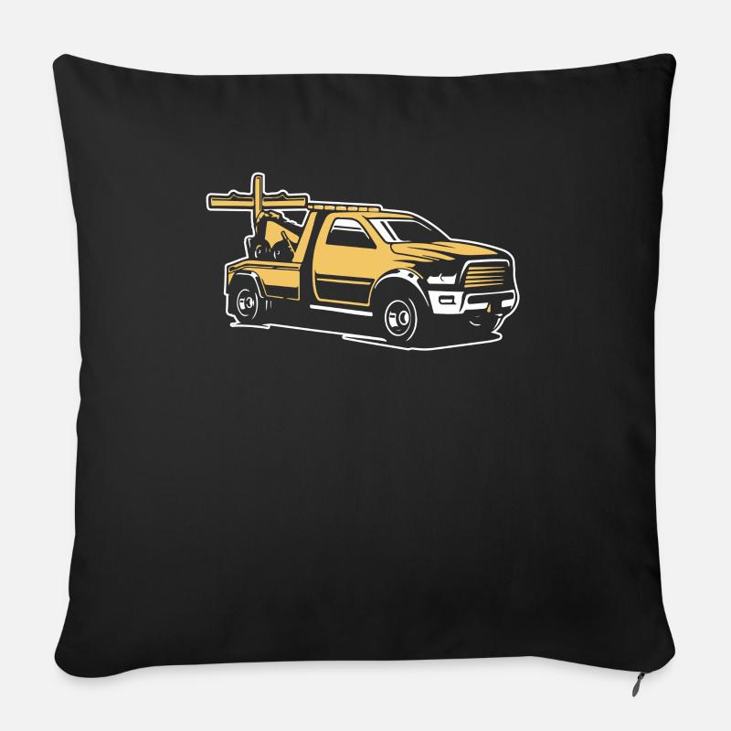 Abschleppdienst Abschlepper - Sofakissenbezug 45 x 45 cm - Schwarz