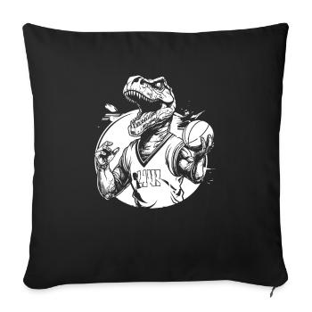Joueur de basket-ball T Rex - Housse de coussin décorative 45 x 45 cm - noir - Devant