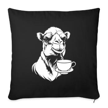Camel Coffee - Sofa pillowcase 17,3'' x 17,3'' (45 x 45 cm) - black - Front