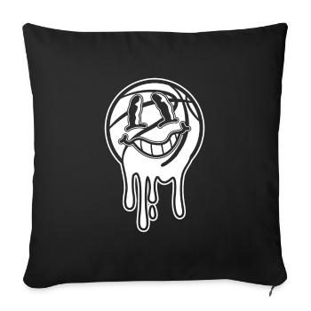 Basket-ball Basket-ball Joueur Drôle - Housse de coussin décorative 45 x 45 cm - noir - Devant