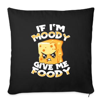 Fromager Fromager Drôle Si Je Suis De Mauvaise Humeur Donnez-Moi Gourmand - Housse de coussin décorative 45 x 45 cm - noir - Devant