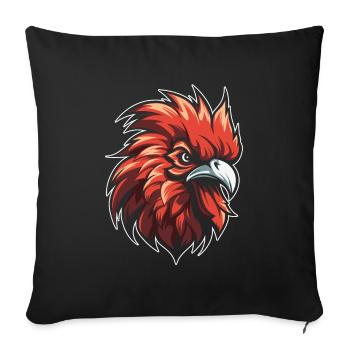 Chicken Hen Crazy - Sofa pillowcase 17,3'' x 17,3'' (45 x 45 cm) - black - Front