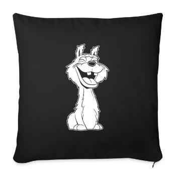 Lama Lama Sourire - Housse de coussin décorative 45 x 45 cm - noir - Devant