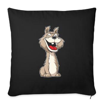 Lama Lama Drôle - Housse de coussin décorative 45 x 45 cm - noir - Devant