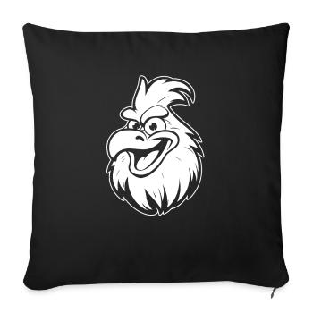 Chicken Hen Funny - Sofa pillowcase 17,3'' x 17,3'' (45 x 45 cm) - black - Front